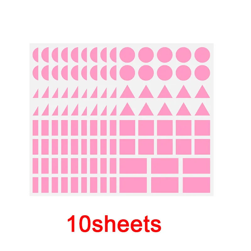 360-1080pcs Colored Triangles Rectangular Dot Stickers for Kids