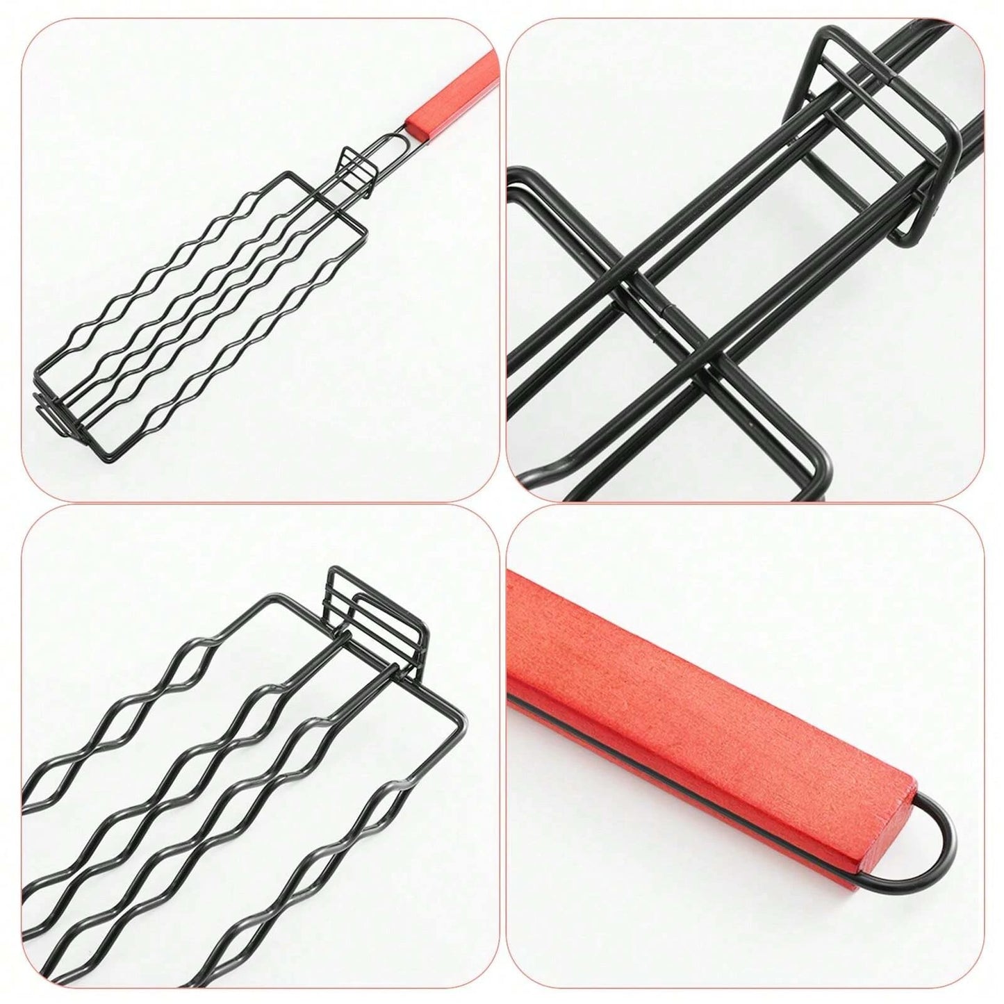 Removable Hot Dog Grill With Wooden Handle