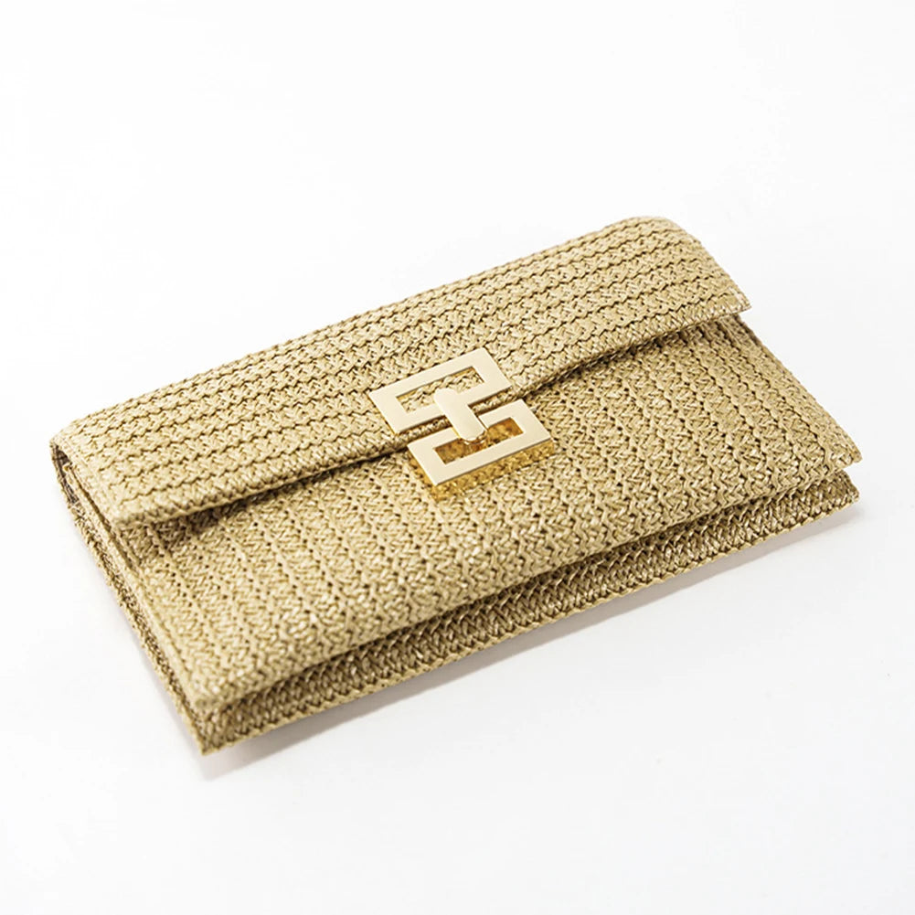 Straw Woven Clutch Bag