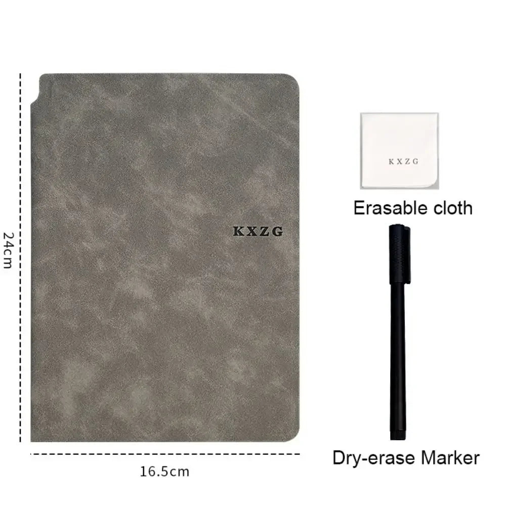 A5 Reusable Whiteboard Notebook Set with Pen & Erasing Cloth
