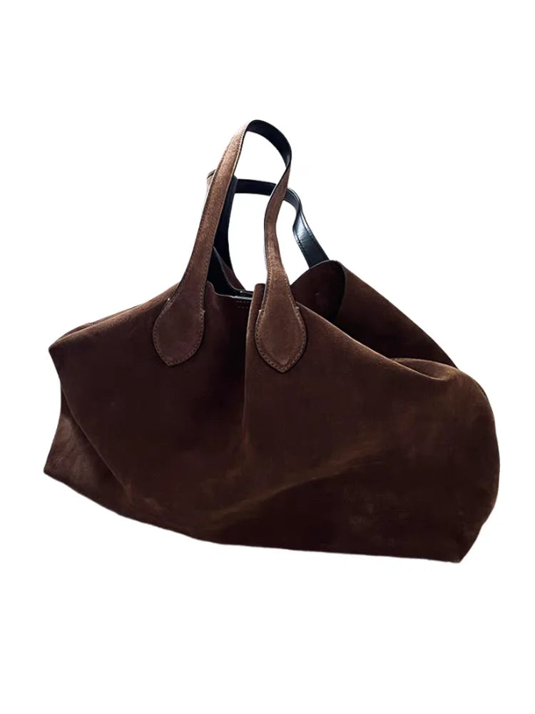 Suede Women's Shoulder Bag Matte Cowhide
