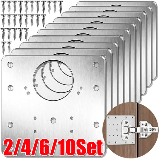 2/10Sets Hinge Repair Plate Kitchen Door Cabinet