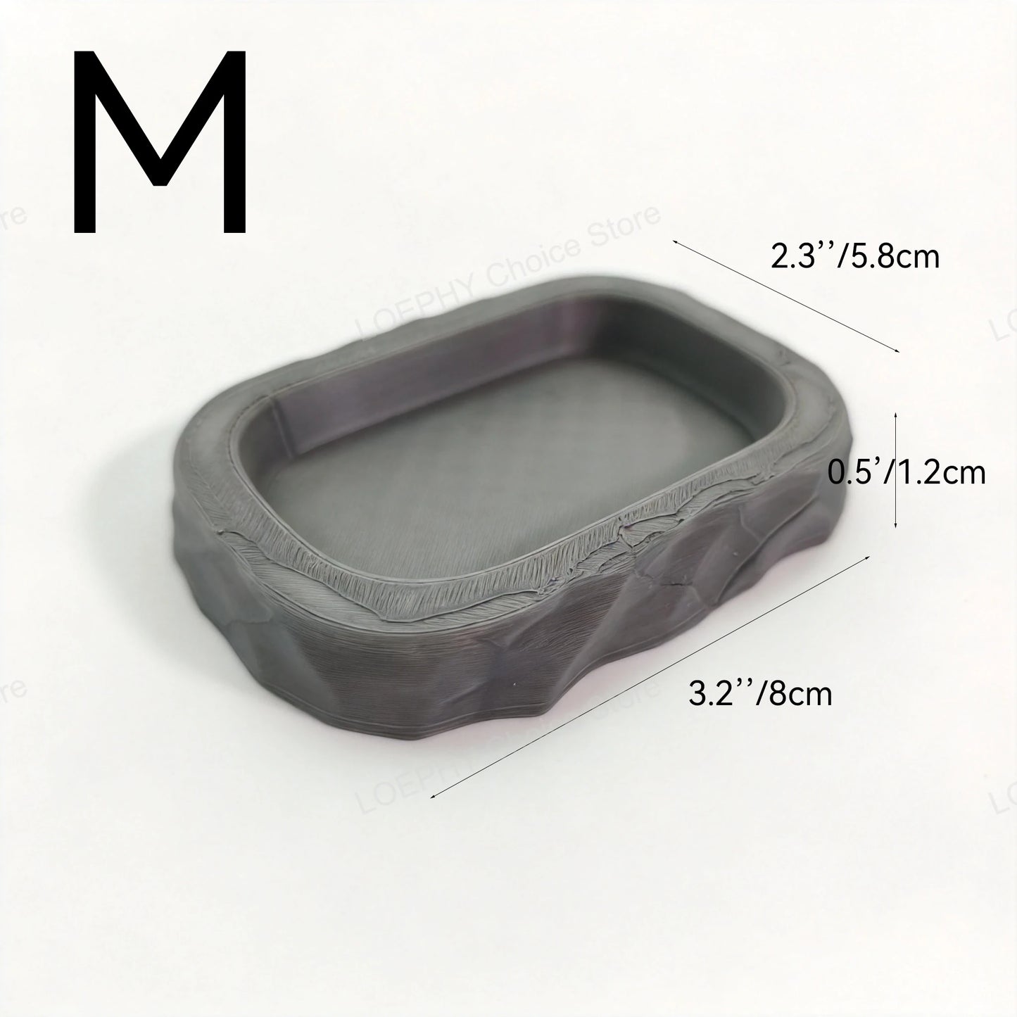 Stone Style Reptile Water Dish Bowl