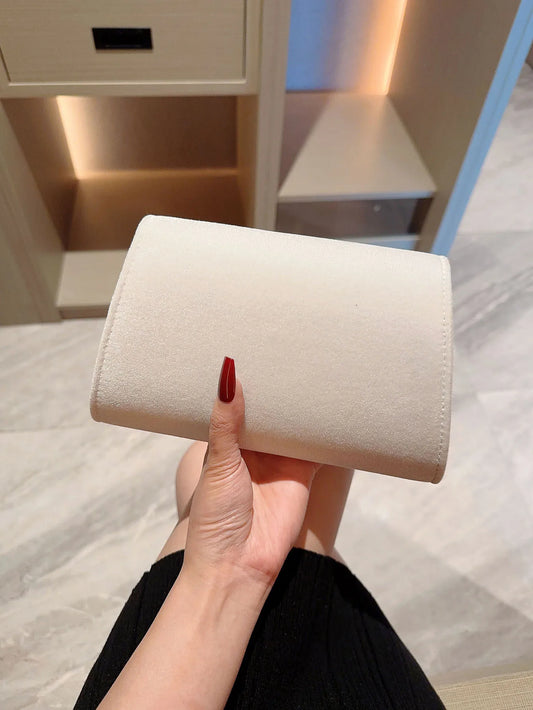 Rhinestone Velvet Evening Clutch Bag