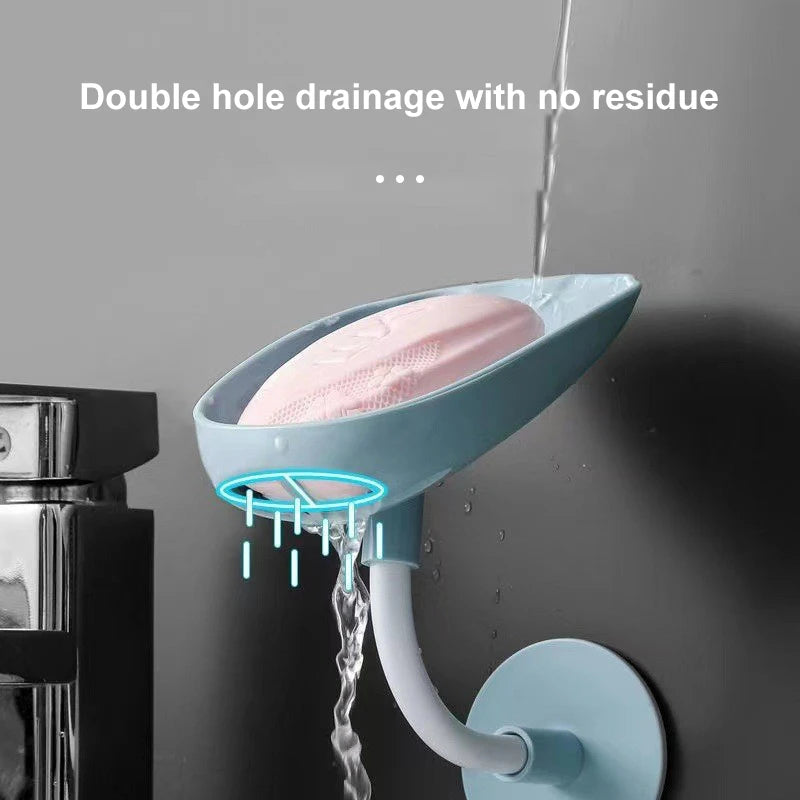 1Pc Upgraded Soap Box With Drainage Double Grid Soap Rack