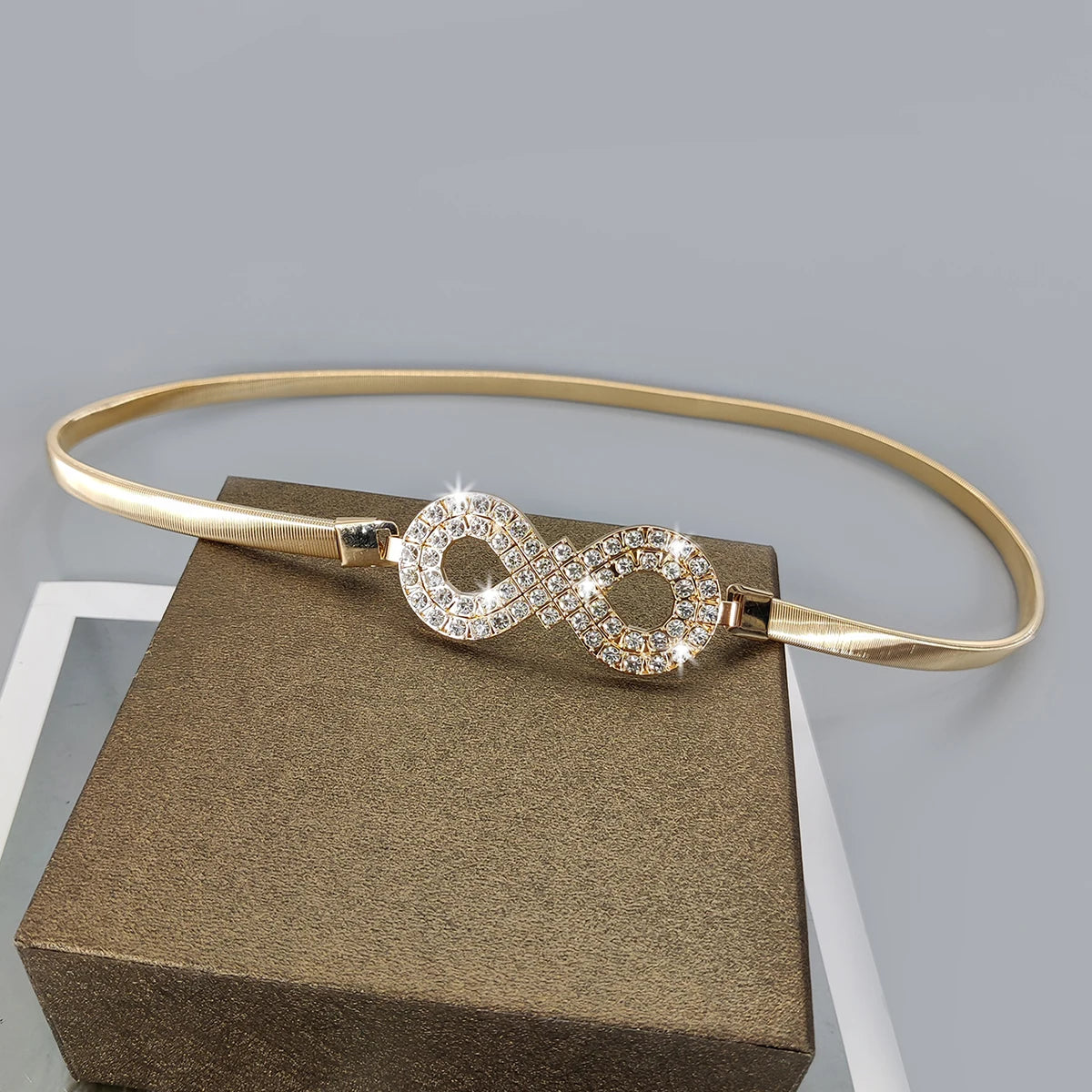 Fashion Rhinestone Gold Chain Belt