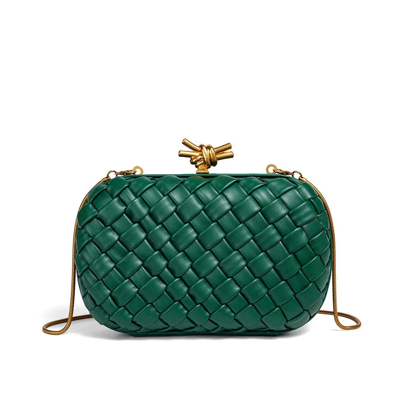 Handwoven Woven Evening Clutch Bag