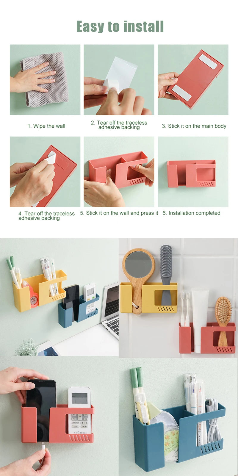 2 In 1 Wall-mounted Multifunctional Storage Box