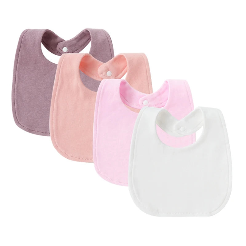 4 Pcs/lot Baby Bibs Double Layer