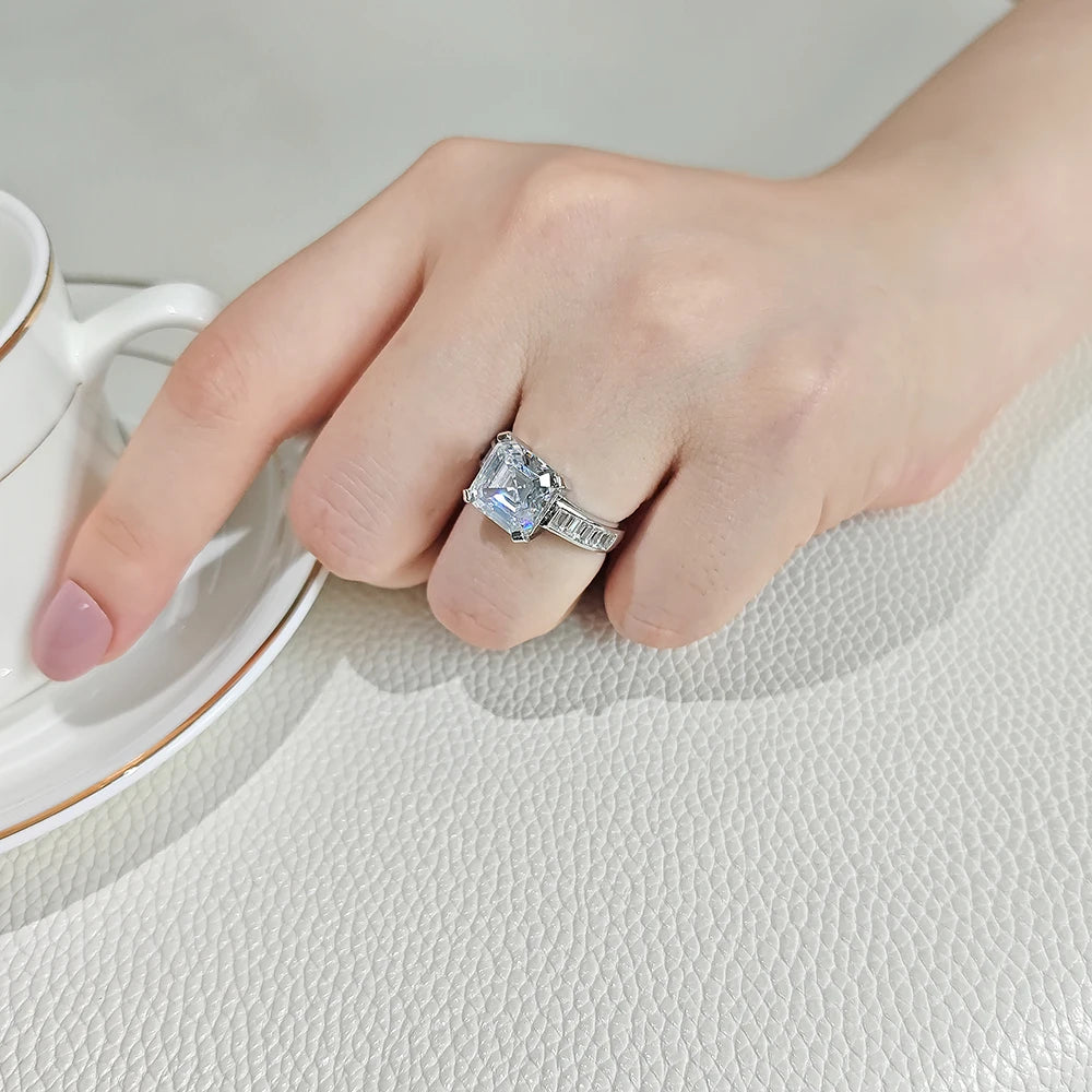 Women’s Silver-Plated Cubic Zirconia Engagement Ring