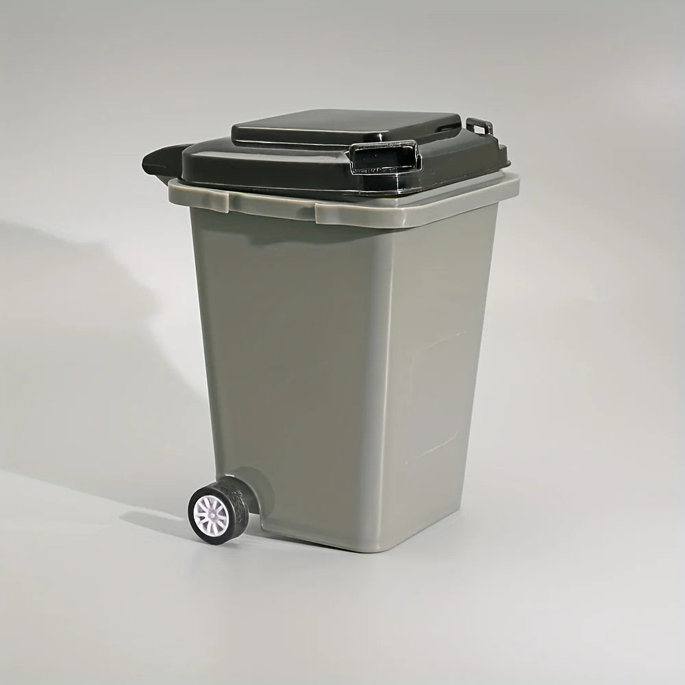 Mini Desktop Trash Bin Pen Holder