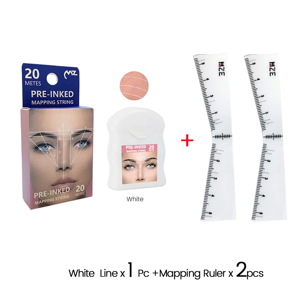 Marker Thread Tattoo Brows Mapping Ruler Kit