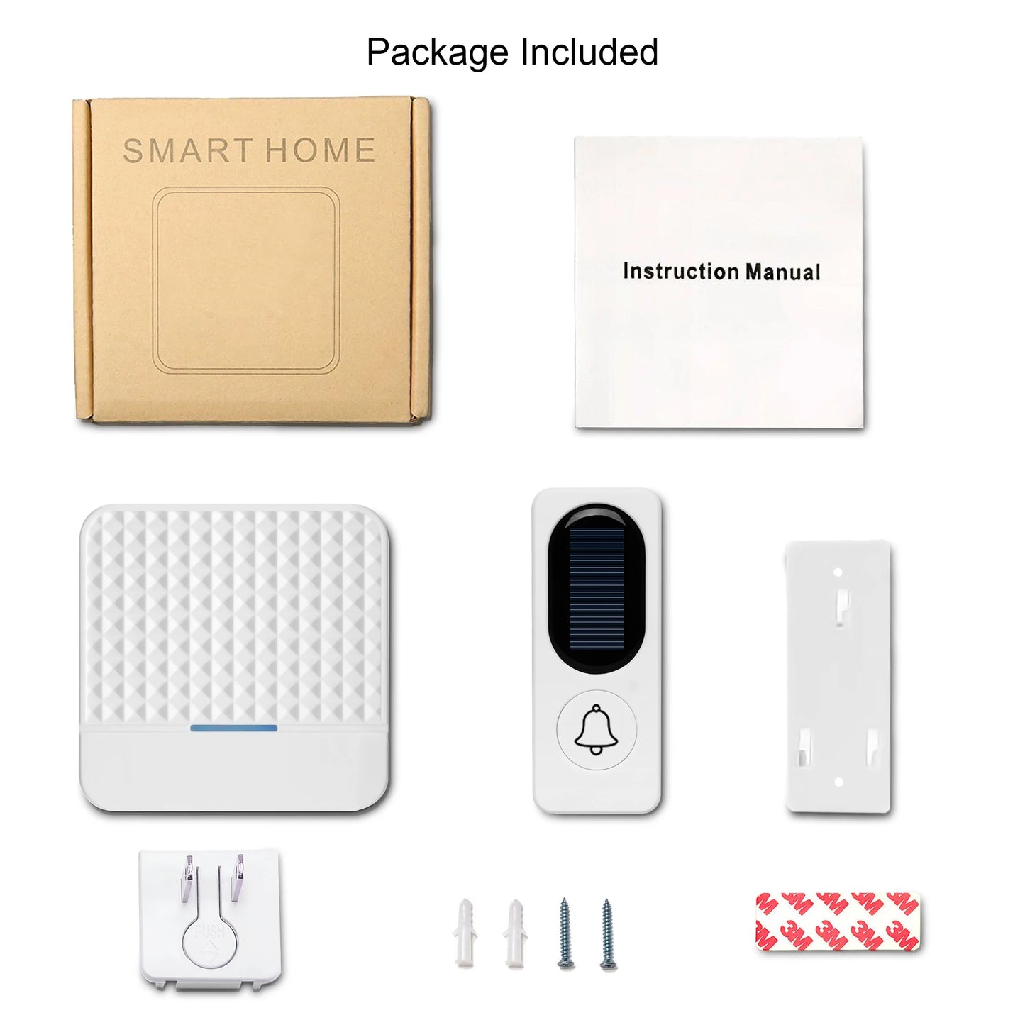Solar Powered Wireless Doorbell Kit
