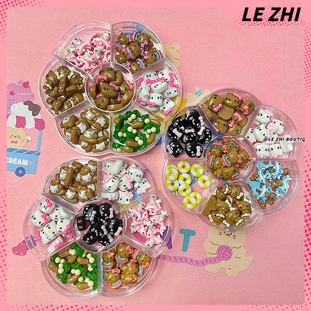 Kawaii 70Pcs Hello Kitty Nail Decorations