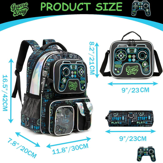 3-in-1 Kids School Backpack Set