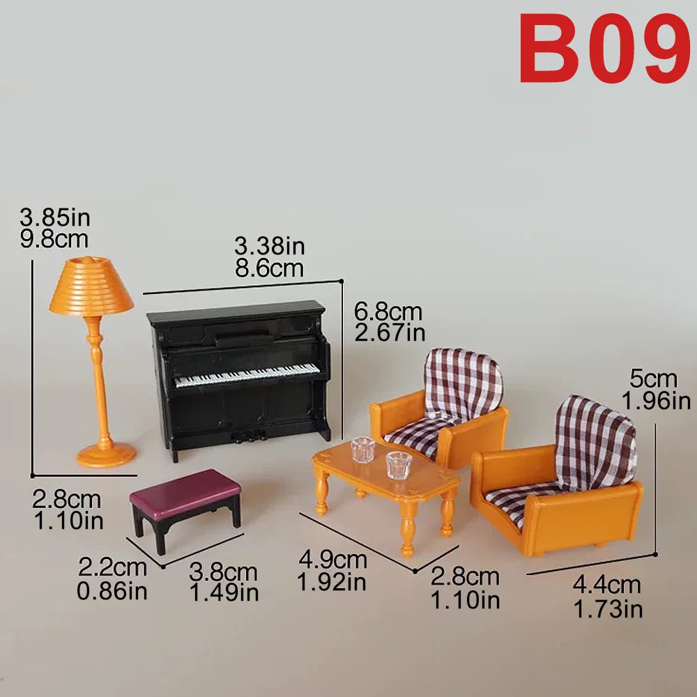 Dollhouse Miniature Furniture Toys Set