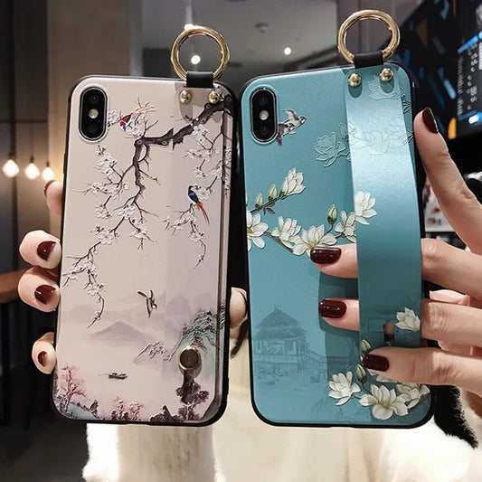 Soft TPU Wrist Strap Phone Case for Huawei