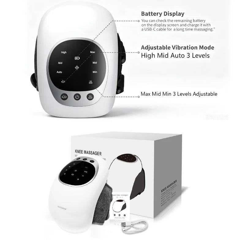 Portable 3-in-1 Knee Massager with Vibration Therapy