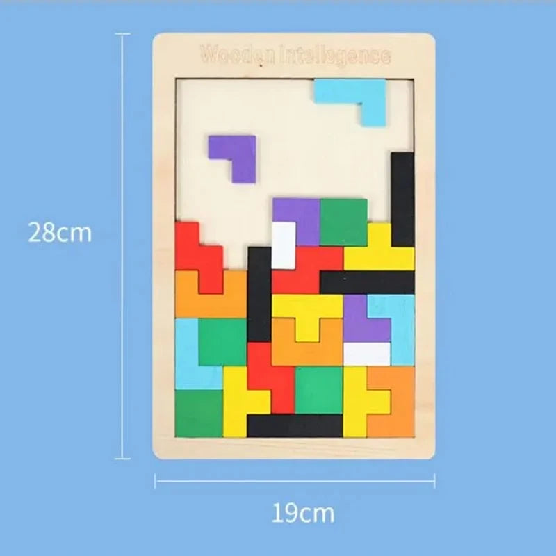 1 Set Wooden Blocks Puzzle Toy