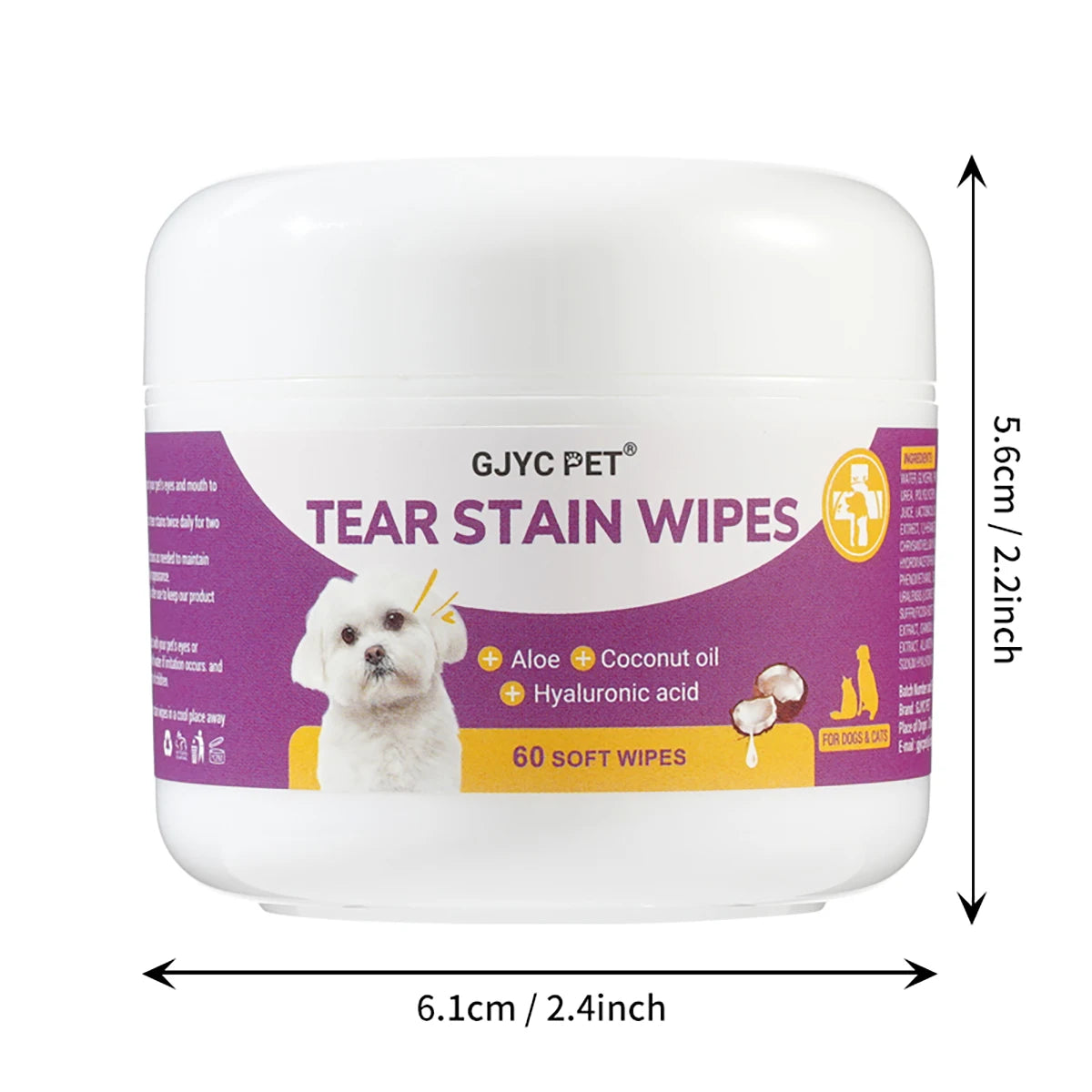 Gentle Pet Eye Wipes for Dogs & Cats