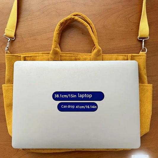 Women’s Corduroy Crossbody Tote Bag