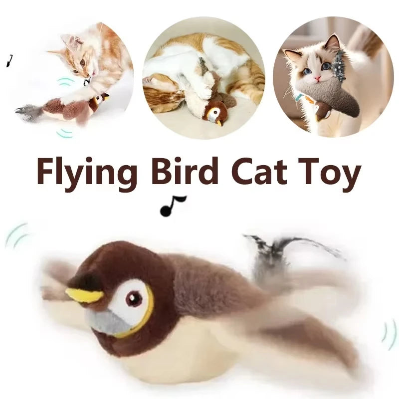 Interactive Rechargeable Chirping Bird Cat Toy