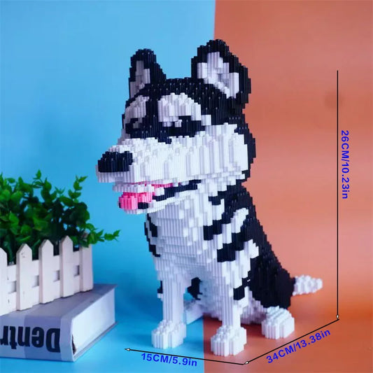 Micro Dog Building Block Model Kit