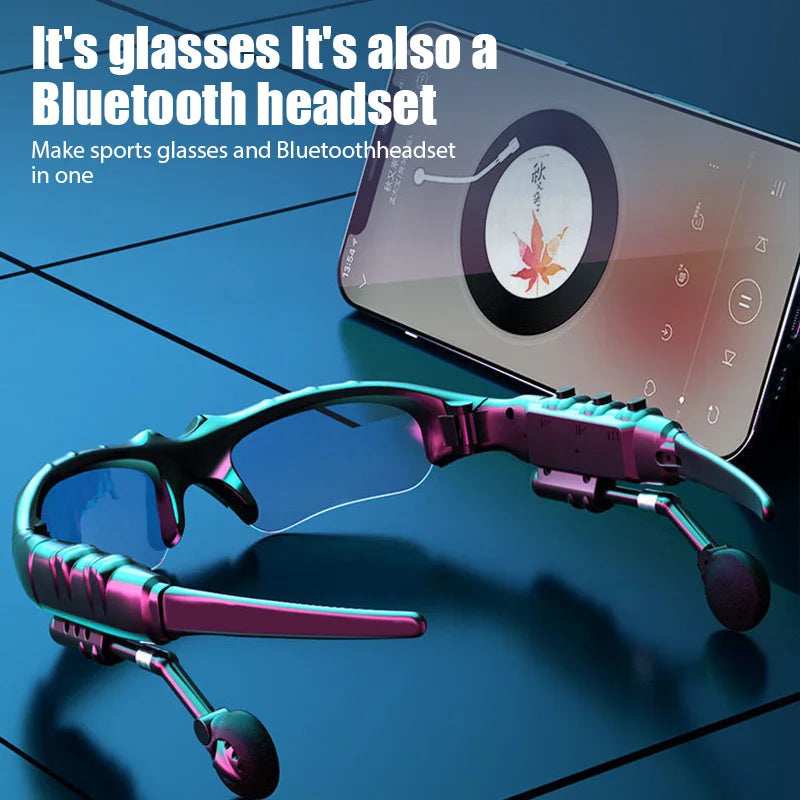 Sports Stereo Wireless Bluetooth Earphones Cycling Sunglasses