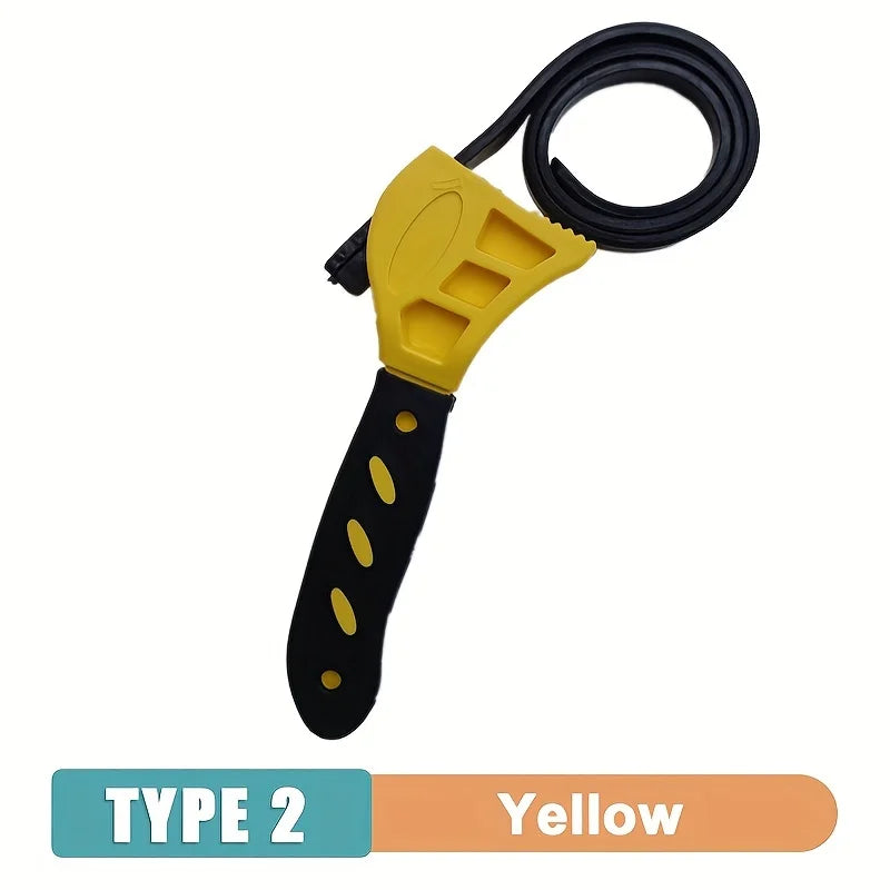 1Pc 6inch Belt Wrench Oil Filter Puller Strap Spanner