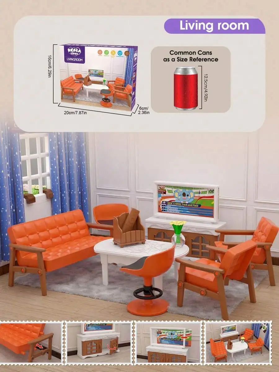 Dollhouse Furniture Bathroom Set