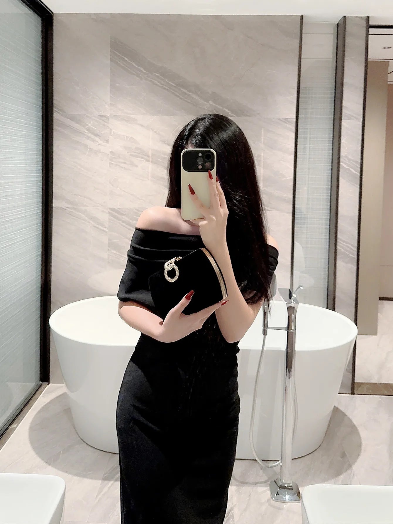 Velvet Box Clutch Bag