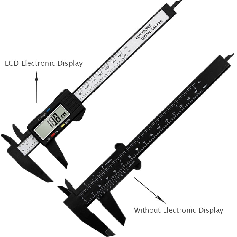 150mm 100mm Electronic Digital Caliper Carbon Fiber Digital Ruler