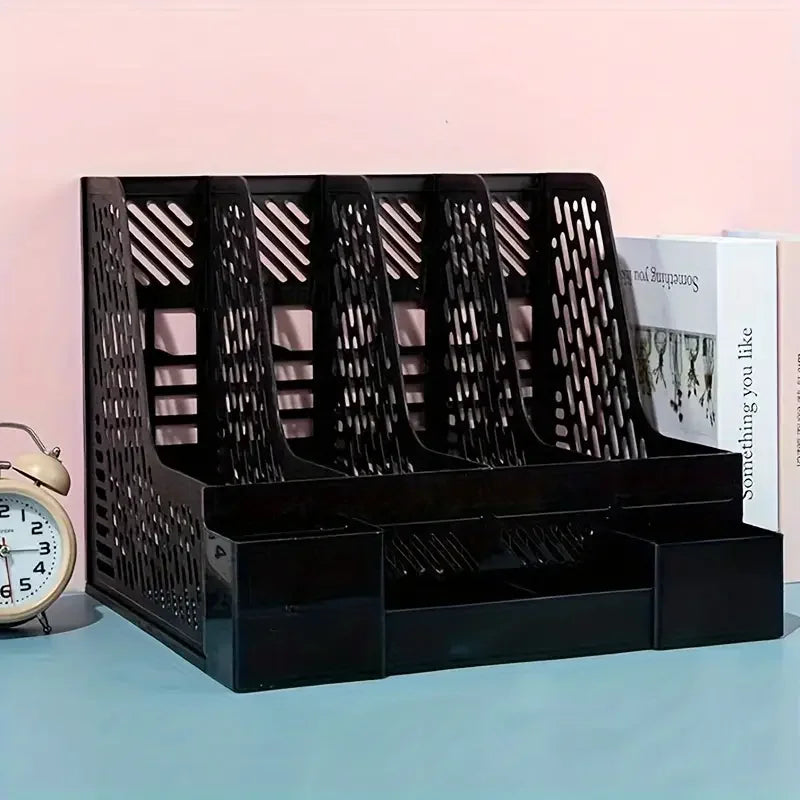 Desktop File Organizer With 4 Compartments