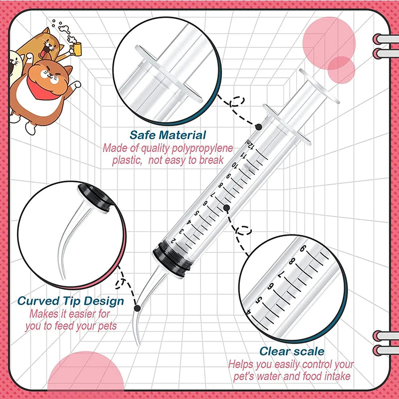 12ml Pet Feeding Syringes with Measurement