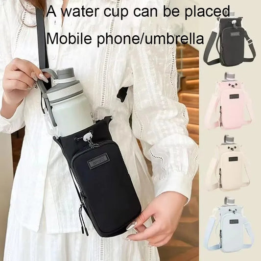 Portable Water Bottle Crossbody Carrier Bag