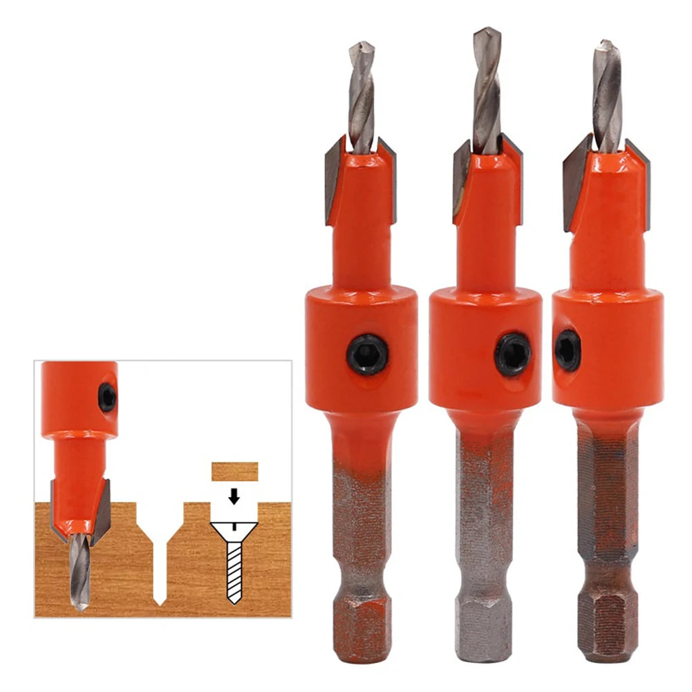 1/4" Woodworking Hex Shank Drills Bit Set