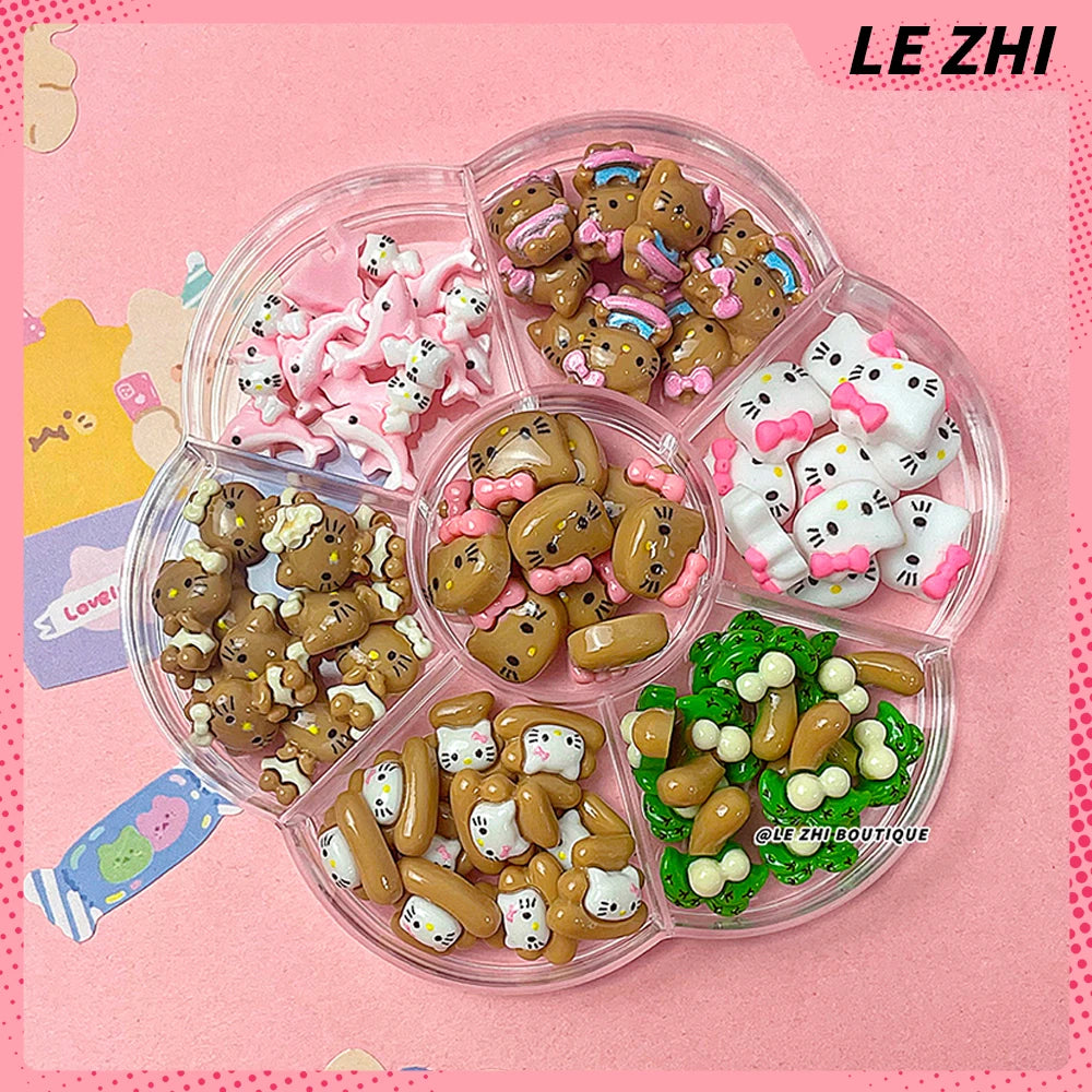 Kawaii 70Pcs Hello Kitty Nail Decorations