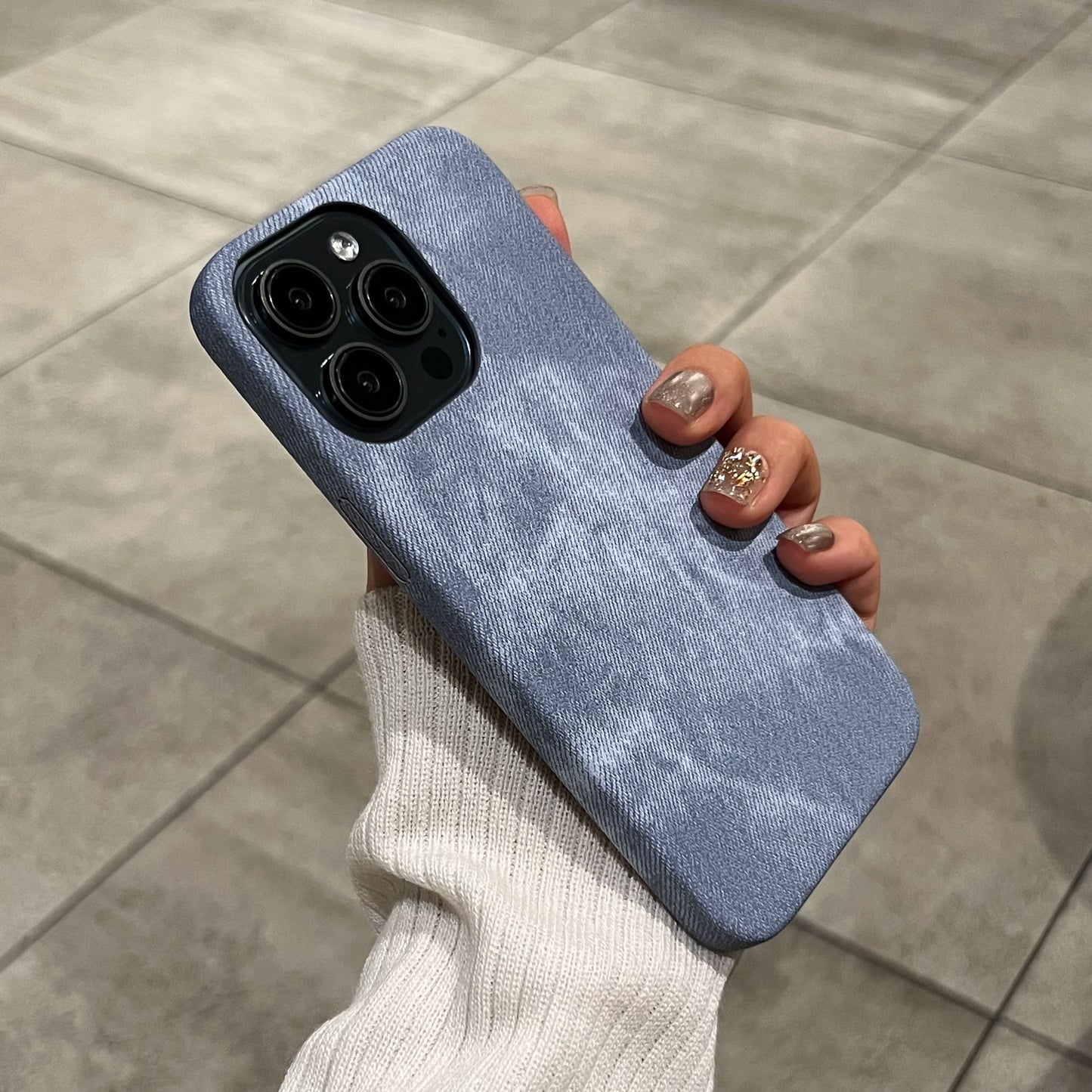 Luxury Matte Leather Fabric Case for iPhone