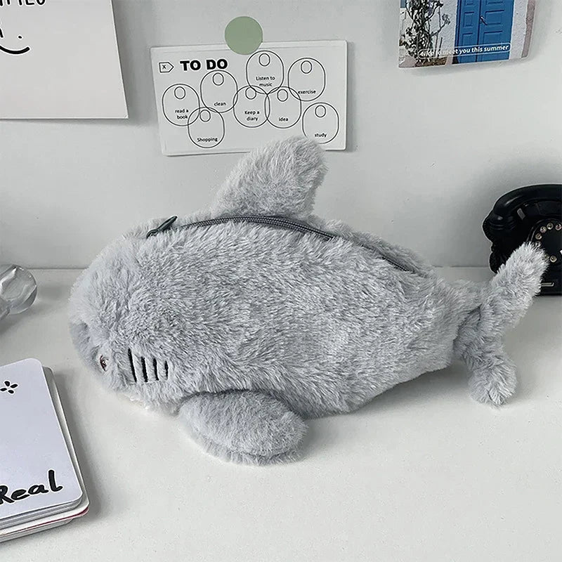 Plush Shark Pencil Case