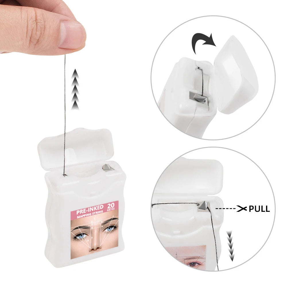 Marker Thread Tattoo Brows Mapping Ruler Kit