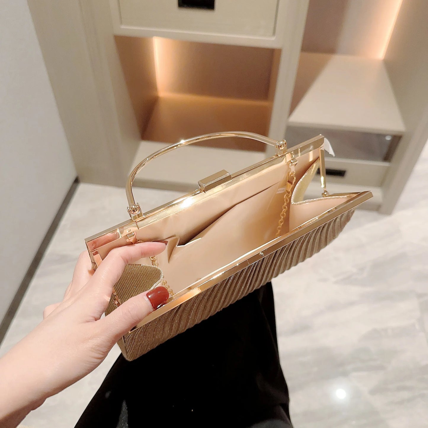Women's Classic Pleated Evening Bag