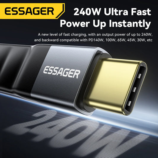 ESSAGER 240W USB-C PD3.1 Fast Charging Cable