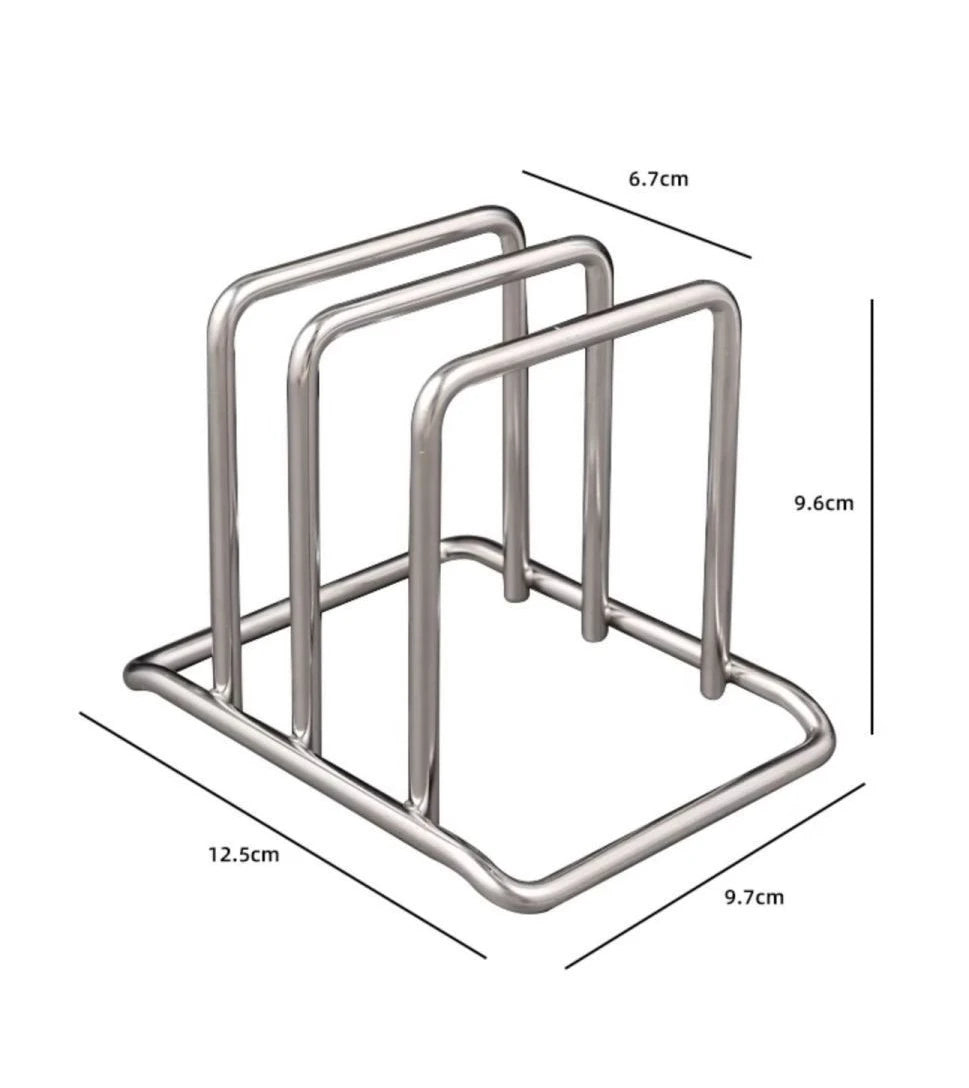 Stainless Steel Cutting Board & Pot Lid Rack