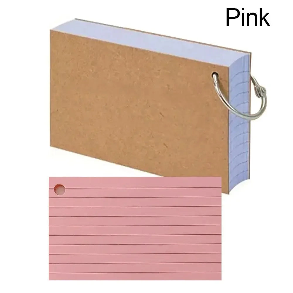 Loose-Leaf Binder Flash Cards Memo Book – 3 × 50 Sheets