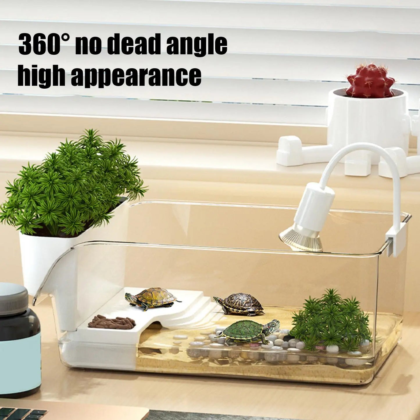 Transparent Turtle Habitat Tank