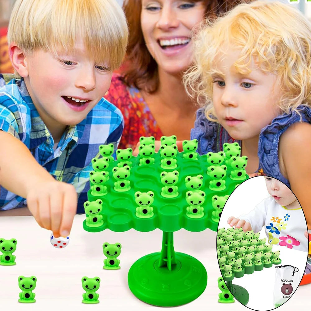 Frog Balance Tree Children Montessori Math Toy