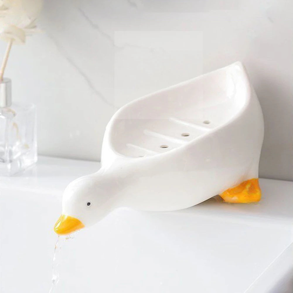 Self-draining Soap Rack Cute Duck-shaped
