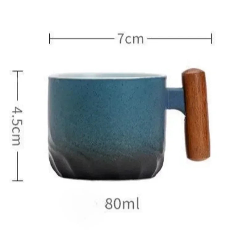 80ml Creative Handmade Ceramic Retro Coffee Mug