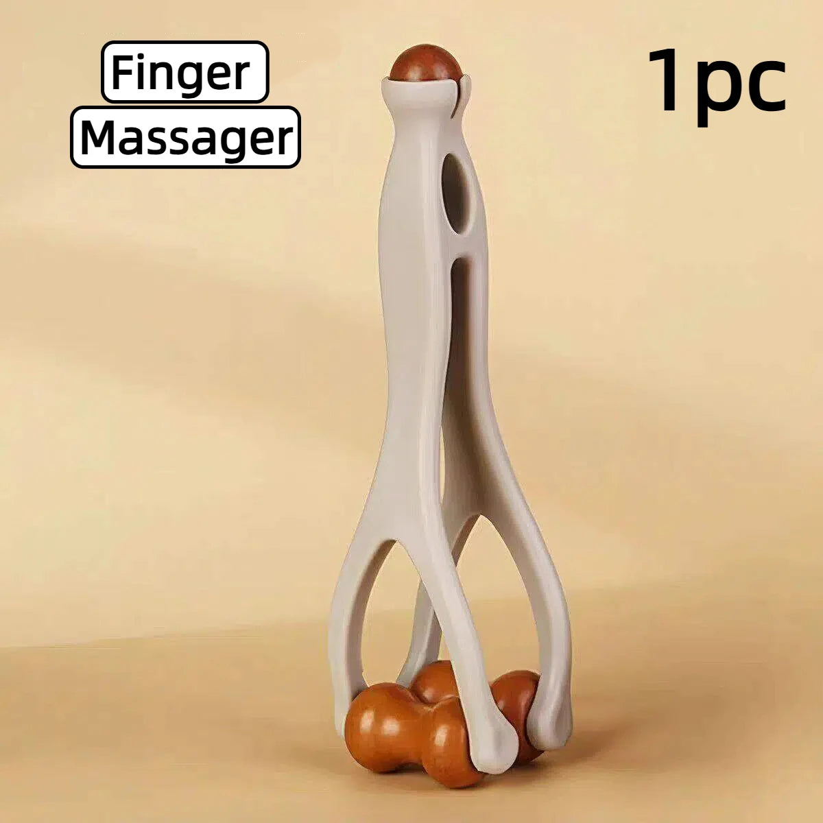 Solid Wood Finger Massager Roller
