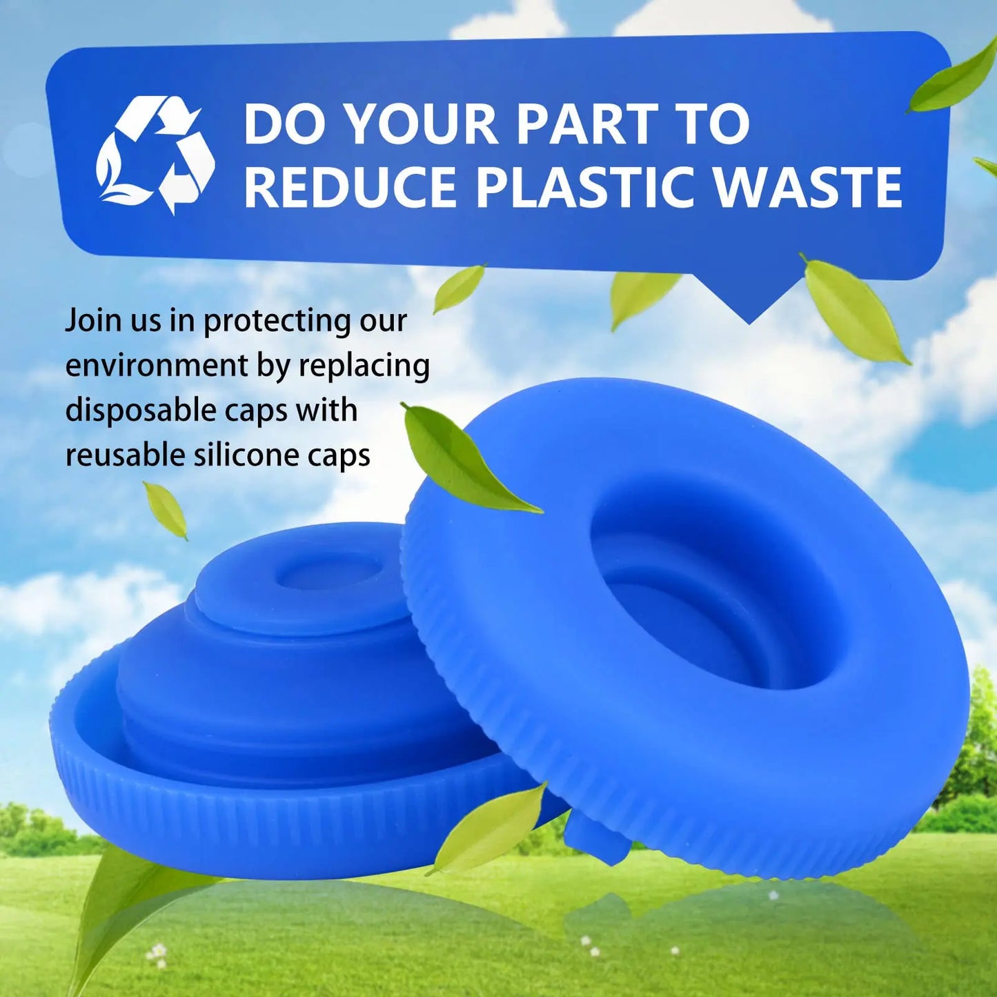 Reusable Silicone Water Jug Caps